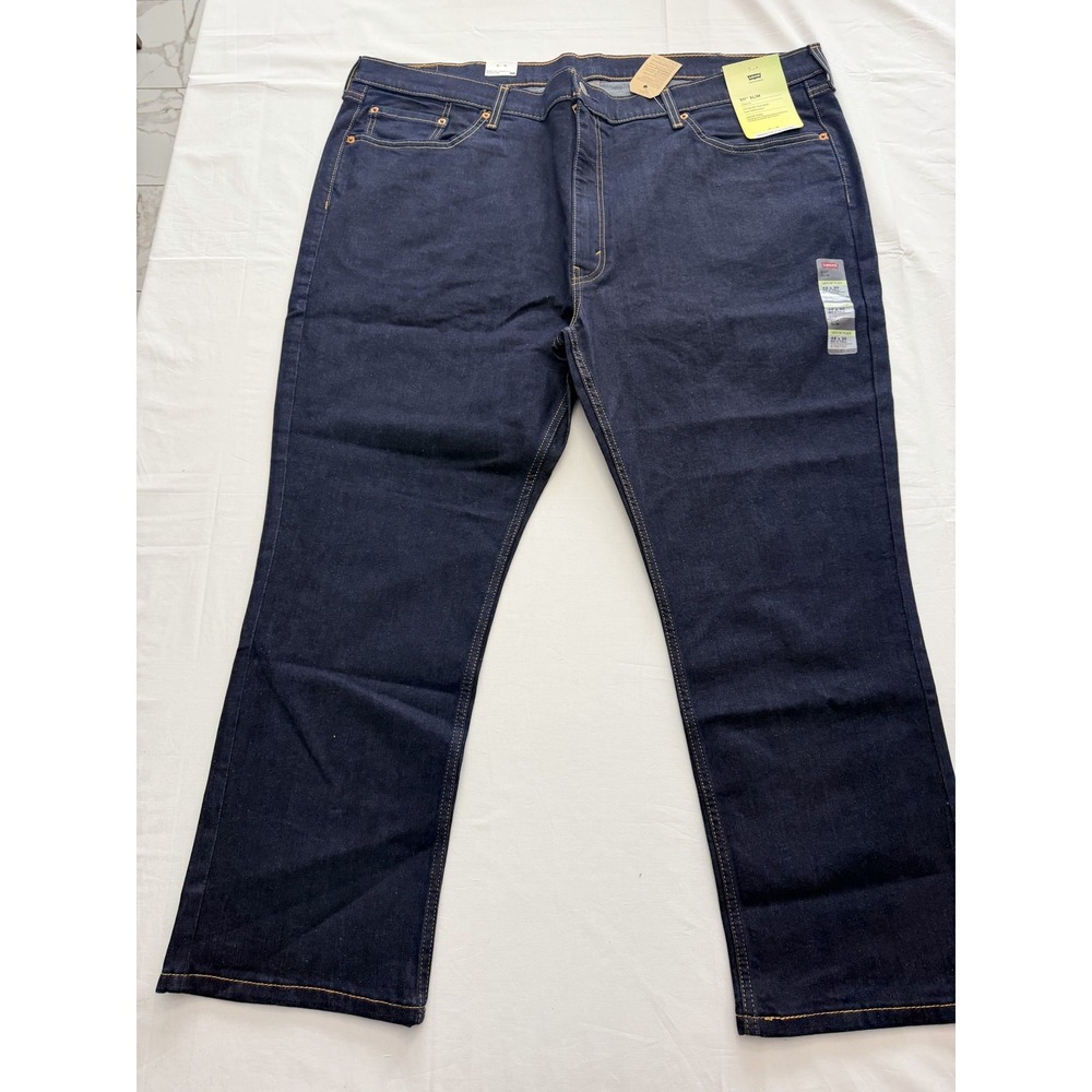 Levi's 511 Jeans Mens 48x30 Blue Dark Wash Slim Straight Denim Pants Big & Tall